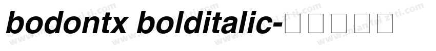 bodontx bolditalic字体转换